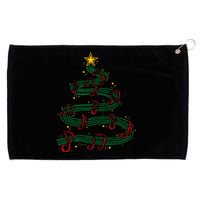 Christmas Tree Musical Notes Song Musician Sing Carols Music Grommeted Golf Towel