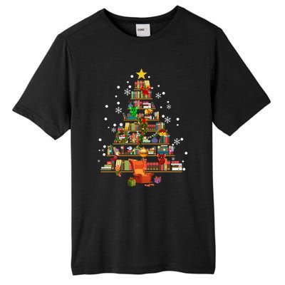 Christmas Tree Made Of Books Book Tree Bookworm Christmas Meaningful Gift Tall Fusion ChromaSoft Performance T-Shirt