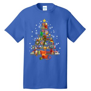 Christmas Tree Made Of Books Book Tree Bookworm Christmas Meaningful Gift Tall T-Shirt