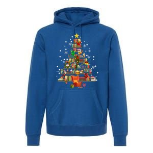 Christmas Tree Made Of Books Book Tree Bookworm Christmas Meaningful Gift Premium Hoodie