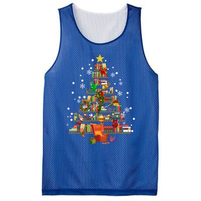 Christmas Tree Made Of Books Book Tree Bookworm Christmas Meaningful Gift Mesh Reversible Basketball Jersey Tank