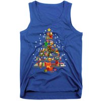 Christmas Tree Made Of Books Book Tree Bookworm Christmas Meaningful Gift Tank Top