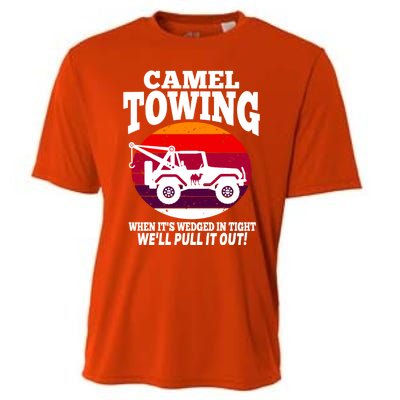 Camel Towing Meaningful Gift Funny Retro Camel Towing Funny Halloween Great Gift Cooling Performance Crew T-Shirt