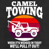 Camel Towing Meaningful Gift Funny Retro Camel Towing Funny Halloween Great Gift 7 Panel Mesh Trucker Snapback Hat