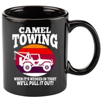 Camel Towing Meaningful Gift Funny Retro Camel Towing Funny Halloween Great Gift 11oz C Handle Ceramic Mug