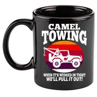 Camel Towing Meaningful Gift Funny Retro Camel Towing Funny Halloween Great Gift 11oz C Handle Ceramic Mug