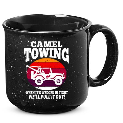 Camel Towing Meaningful Gift Funny Retro Camel Towing Funny Halloween Great Gift 15oz Campfire Ceramic Mug