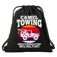 Camel Towing Meaningful Gift Funny Retro Camel Towing Funny Halloween Great Gift Drawstring Bag