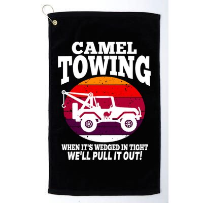 Camel Towing Meaningful Gift Funny Retro Camel Towing Funny Halloween Great Gift Golf Towel
