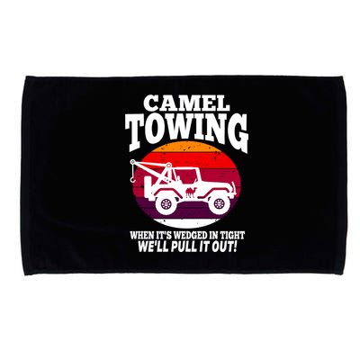 Camel Towing Meaningful Gift Funny Retro Camel Towing Funny Halloween Great Gift Microfiber Hand Towel