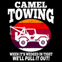 Camel Towing Meaningful Gift Funny Retro Camel Towing Funny Halloween Great Gift Wool Snapback Cap
