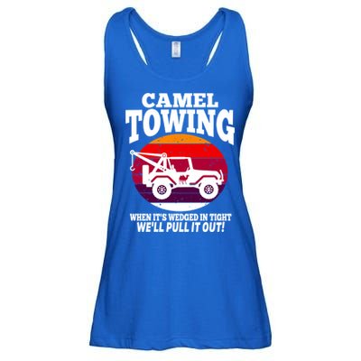 Camel Towing Meaningful Gift Funny Retro Camel Towing Funny Halloween Great Gift Ladies Essential Flowy Tank