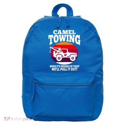 Camel Towing Meaningful Gift Funny Retro Camel Towing Funny Halloween Great Gift 16 in Basic Backpack