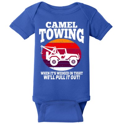 Camel Towing Meaningful Gift Funny Retro Camel Towing Funny Halloween Great Gift Baby Bodysuit