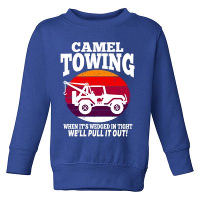 Camel Towing Meaningful Gift Funny Retro Camel Towing Funny Halloween Great Gift Toddler Sweatshirt