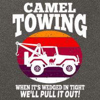 Camel Towing Meaningful Gift Funny Retro Camel Towing Funny Halloween Great Gift Cotton Canvas Backpack