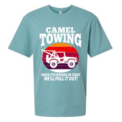 Camel Towing Meaningful Gift Funny Retro Camel Towing Funny Halloween Great Gift Sueded Cloud Jersey T-Shirt