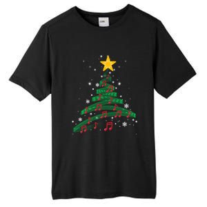 Christmas Tree Music Notes Musical Christmas Carols Songs Gift Tall Fusion ChromaSoft Performance T-Shirt