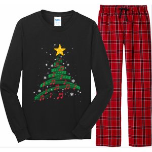 Christmas Tree Music Notes Musical Christmas Carols Songs Gift Long Sleeve Pajama Set