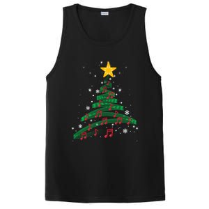 Christmas Tree Music Notes Musical Christmas Carols Songs Gift PosiCharge Competitor Tank