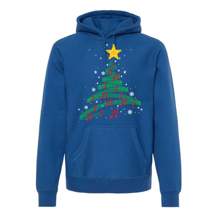 Christmas Tree Music Notes Musical Christmas Carols Songs Gift Premium Hoodie