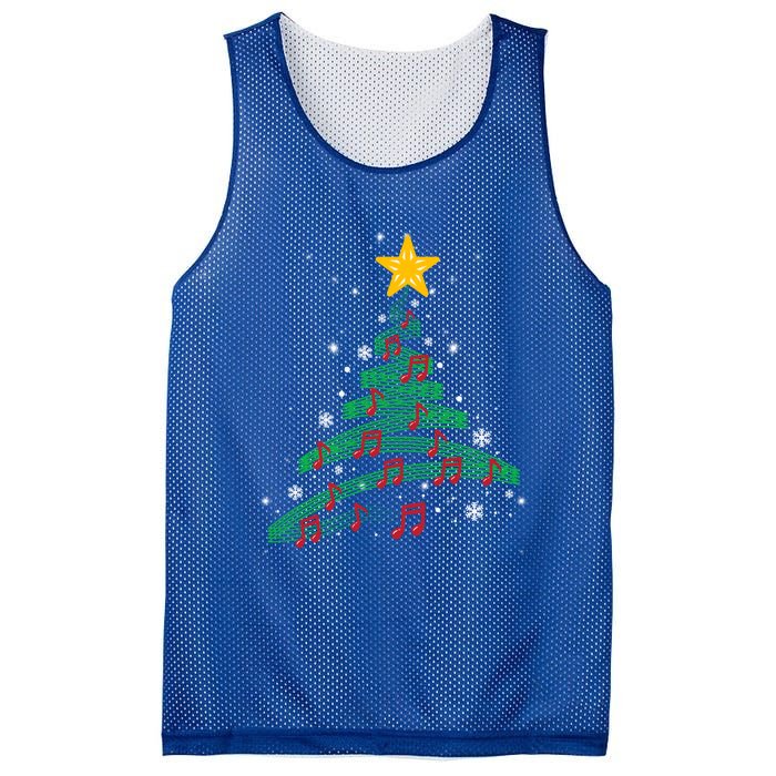 Christmas Tree Music Notes Musical Christmas Carols Songs Gift Mesh Reversible Basketball Jersey Tank