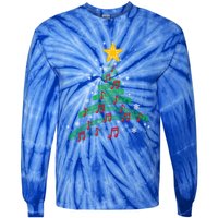 Christmas Tree Music Notes Musical Christmas Carols Songs Gift Tie-Dye Long Sleeve Shirt