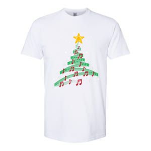 Christmas Tree Music Notes Musical Christmas Carols Songs Gift Softstyle CVC T-Shirt