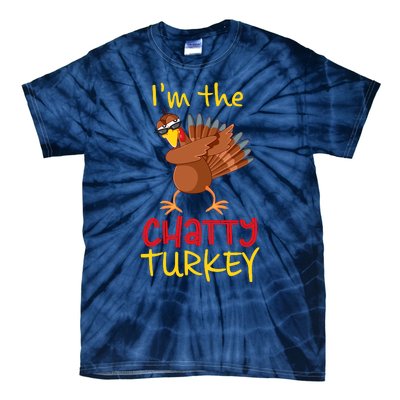 Chatty Turkey Matching Family Group Thanksgiving Party Tie-Dye T-Shirt