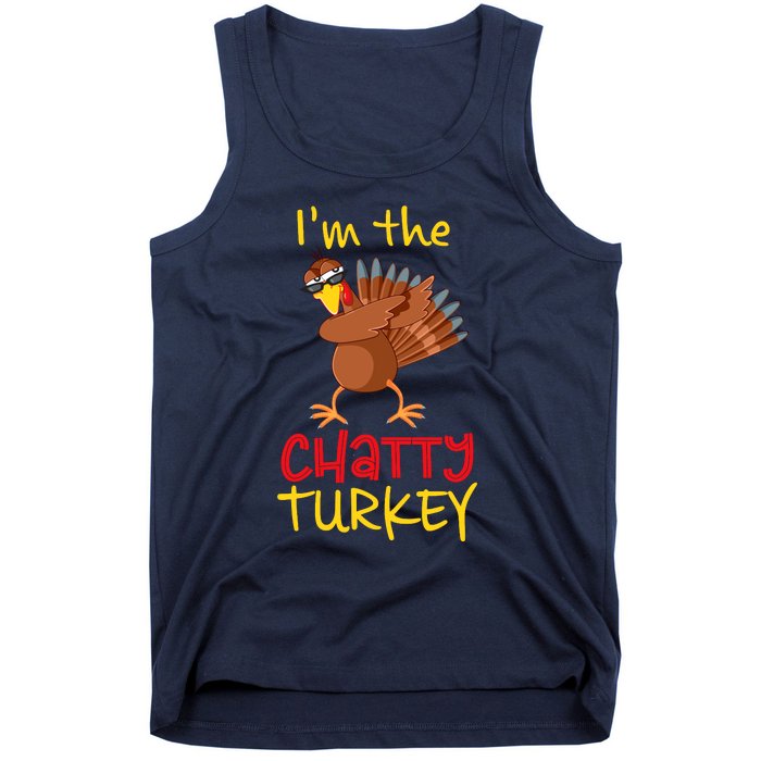 Chatty Turkey Matching Family Group Thanksgiving Party Tank Top