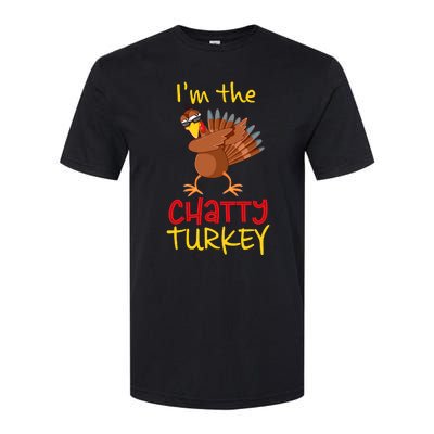 Chatty Turkey Matching Family Group Thanksgiving Party Softstyle CVC T-Shirt