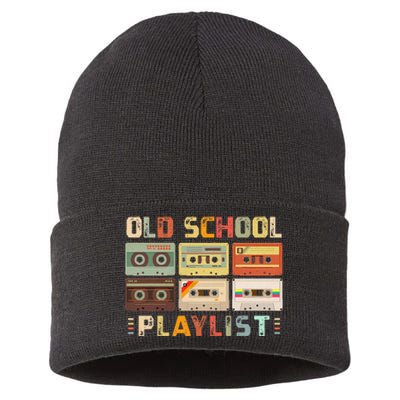 Cassette Tape Music 80s Retro Old School Playlist Sustainable Knit Beanie