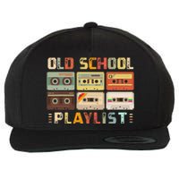 Cassette Tape Music 80s Retro Old School Playlist Wool Snapback Cap