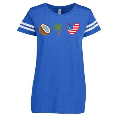 Coconut Tree Meme Patriotic Kamala Statement Usa Democrat Enza Ladies Jersey Football T-Shirt