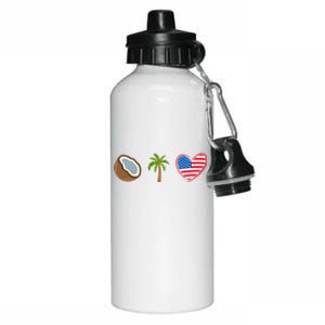 Coconut Tree Meme Patriotic Kamala Statement Usa Democrat Aluminum Water Bottle