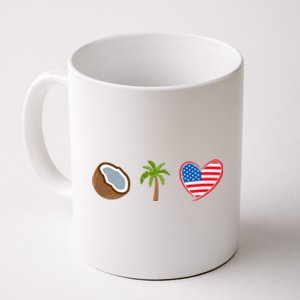 Coconut Tree Meme Patriotic Kamala Statement Usa Democrat Coffee Mug