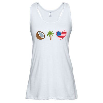 Coconut Tree Meme Patriotic Kamala Statement Usa Democrat Ladies Essential Flowy Tank