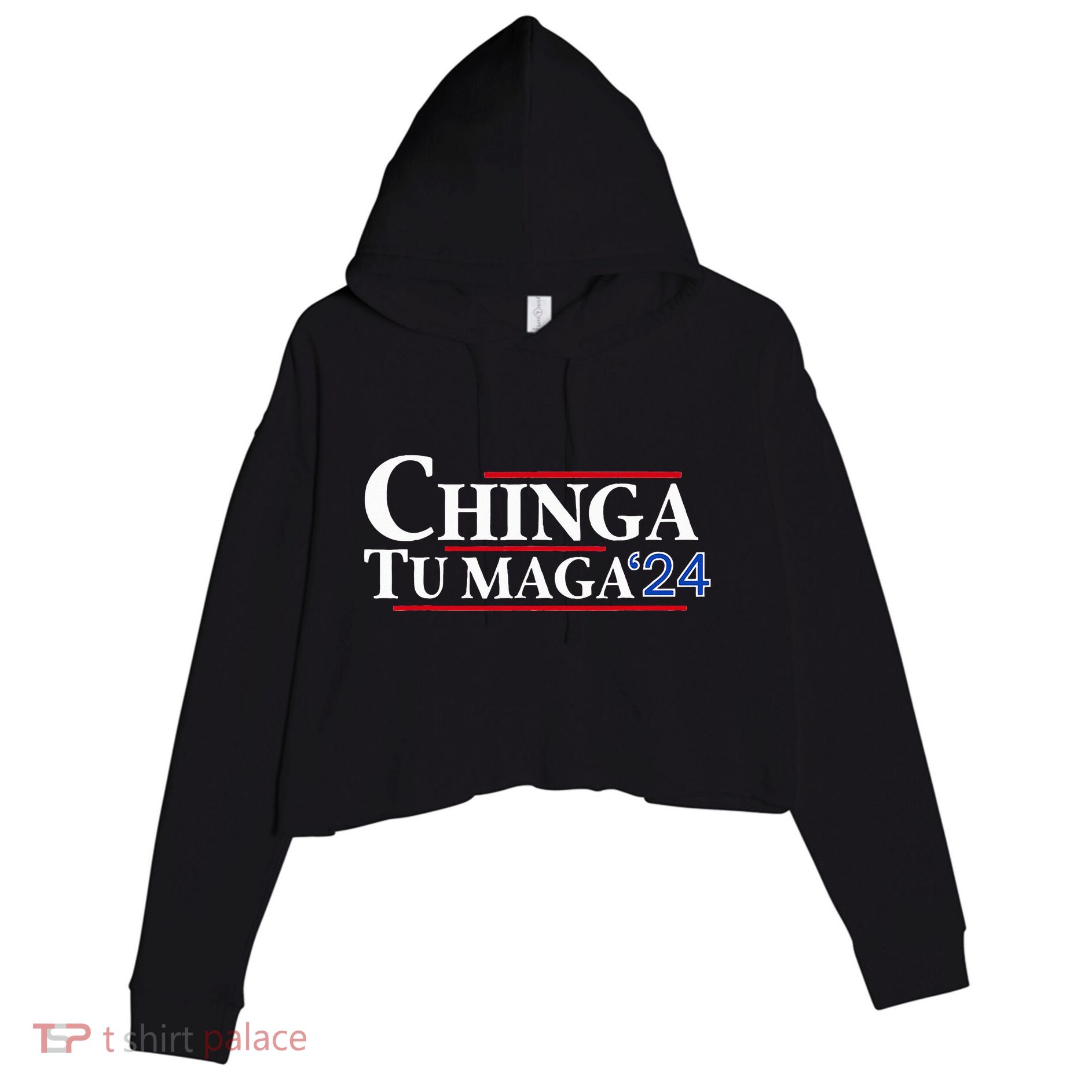 Chinga Tu Maga 24 Crop Fleece Hoodie