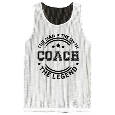 Coach The Man The Myth The Legend Men Coach Gift Mesh Reversible Basketball Jersey Tank