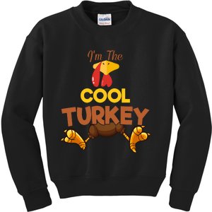 Cool Turkey Matching Family Group Thanksgiving Gifts  Kids Sweatshirt