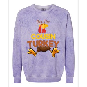 Cousin Turkey Matching Family Group Thanksgiving Gifts  Colorblast Crewneck Sweatshirt