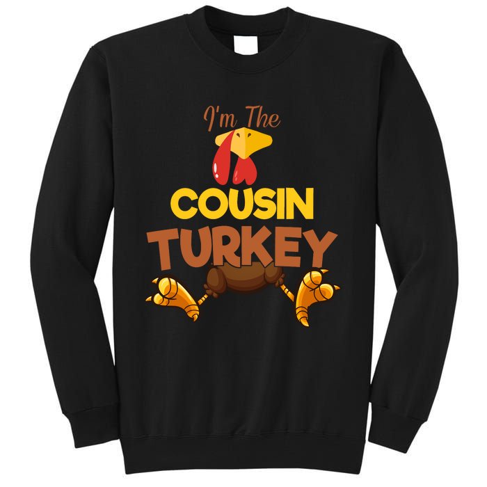 Cousin Turkey Matching Family Group Thanksgiving Gifts  Tall Sweatshirt