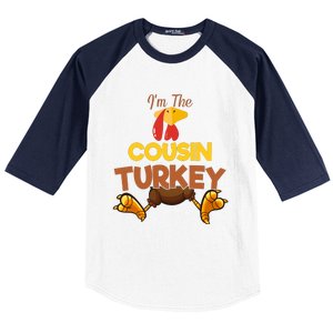 Cousin Turkey Matching Family Group Thanksgiving Gifts  Baseball Sleeve Shirt