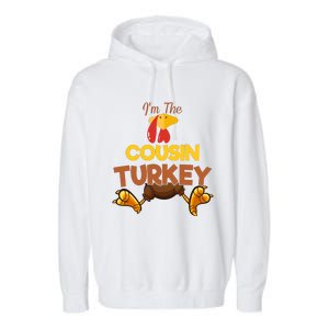 Cousin Turkey Matching Family Group Thanksgiving Gifts  Garment-Dyed Fleece Hoodie