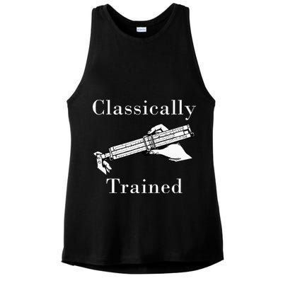 Classically Trained Mechanical Analog Calculator Slide Rule Ladies PosiCharge Tri-Blend Wicking Tank