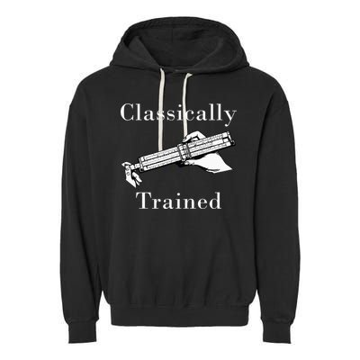Classically Trained Mechanical Analog Calculator Slide Rule Garment-Dyed Fleece Hoodie