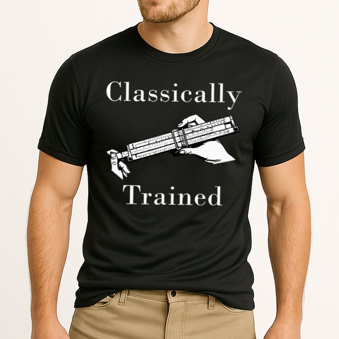 Classically Trained Mechanical Analog Calculator Slide Rule Performance Shirt