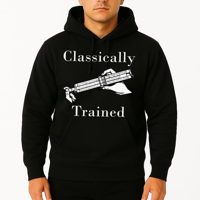 Classically Trained Mechanical Analog Calculator Slide Rule Hoodie