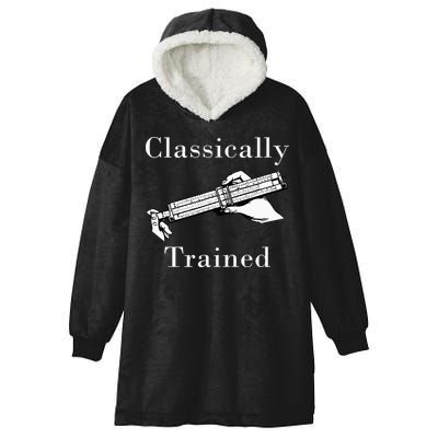 Classically Trained Mechanical Analog Calculator Slide Rule Hooded Wearable Blanket