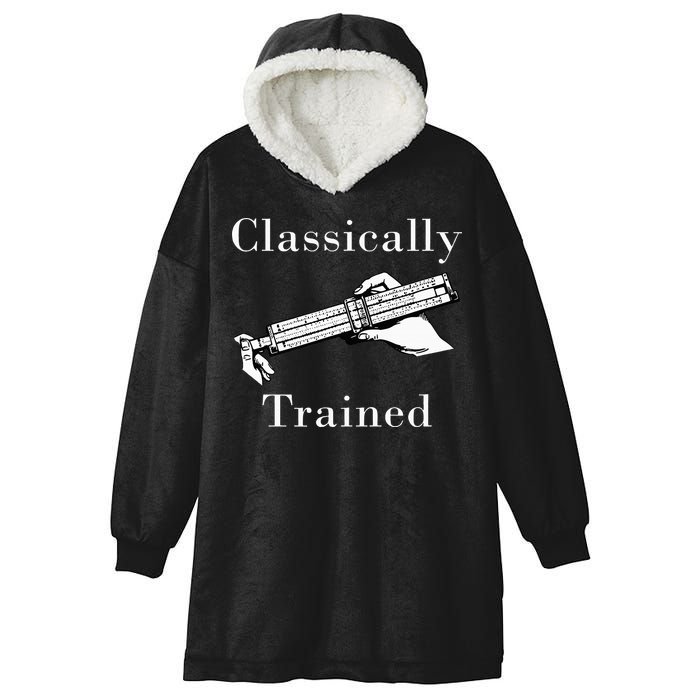 Classically Trained Mechanical Analog Calculator Slide Rule Hooded Wearable Blanket